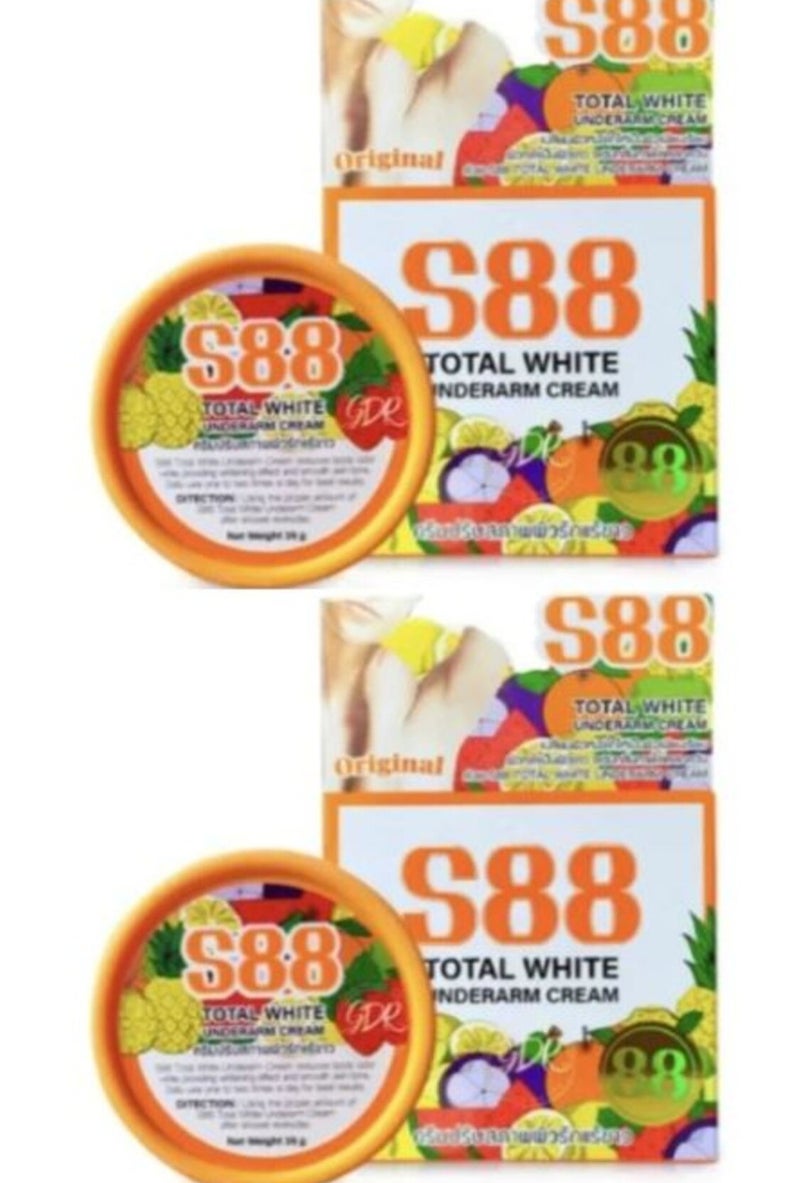 Original Thai Total White Cream for Lightening The Armpit Area and Eliminating Sweat odor, 35 g 2PCS
